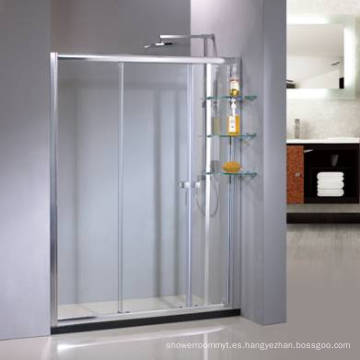 Gabinete de ducha de vidrio templado de seguridad deslizante con marco de aluminio Hr-460A